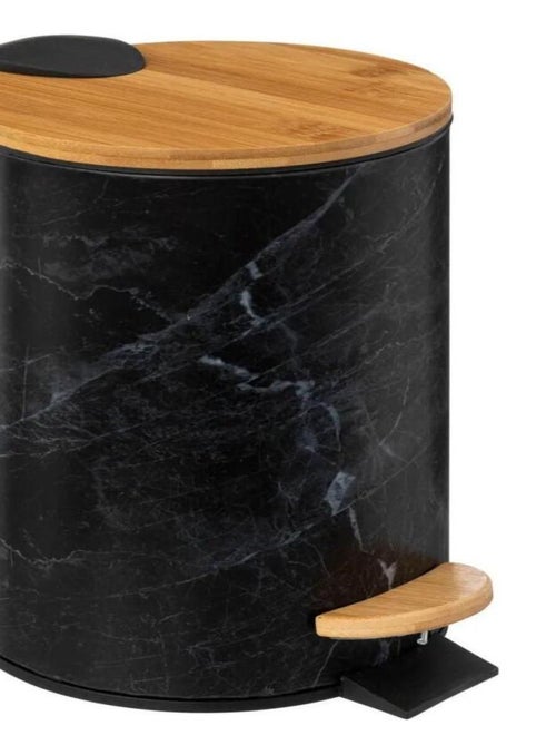 Poubelle à pédale Soft close 3L Lea noir - Kiabi