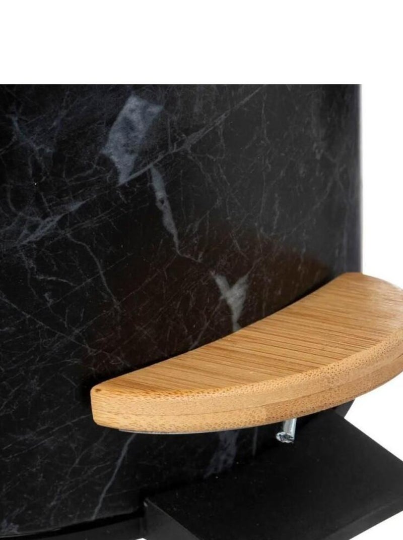 Poubelle à pédale Soft close 3L Lea noir Noir - Kiabi