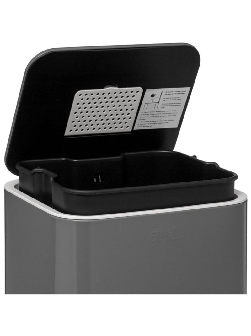 Poubelle de cuisine - Atmosphera gris anthracite - Kiabi