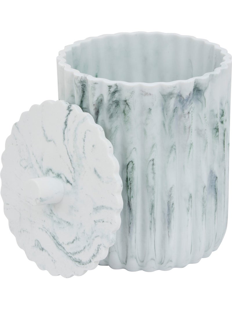 Poubelle de salle de bain 5L effet marbre MARBY Blanc - Kiabi
