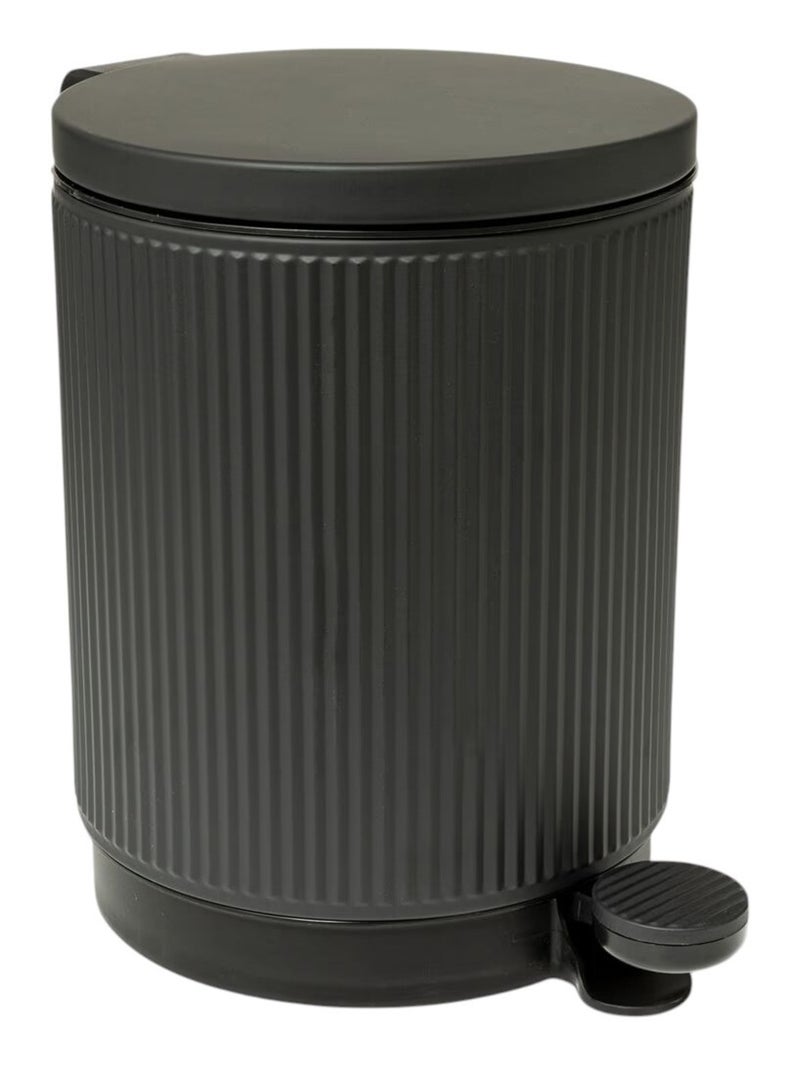 Poubelle de salle de bain collection Onyx Gris - Kiabi