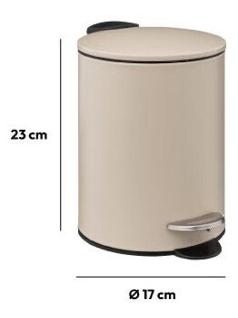 Poubelle de salle de bain & Corbeille à papier - Atmosphera Beige coquille - Kiabi
