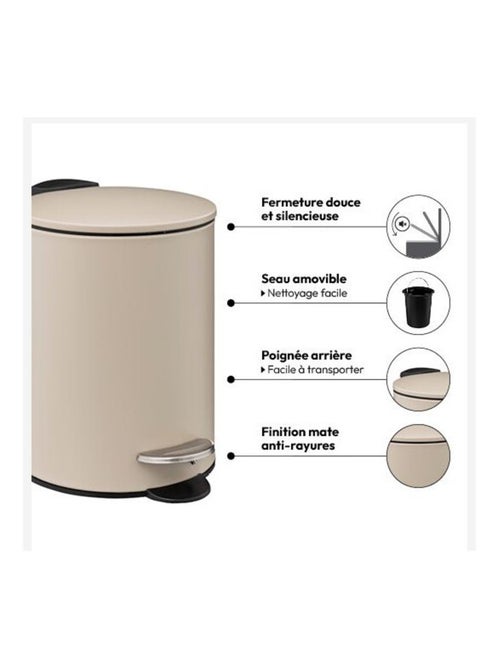 Poubelle de salle de bain & Corbeille à papier - Atmosphera - Kiabi