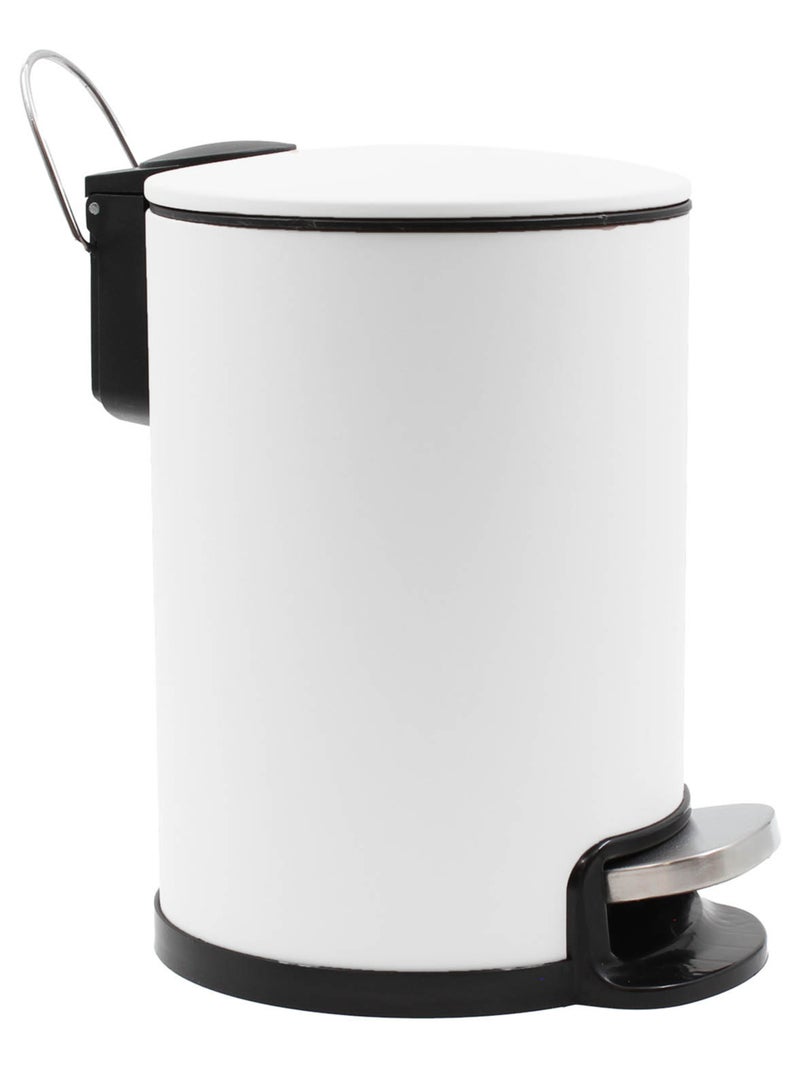 Poubelle de salle de bain métal mat Blanc - Kiabi