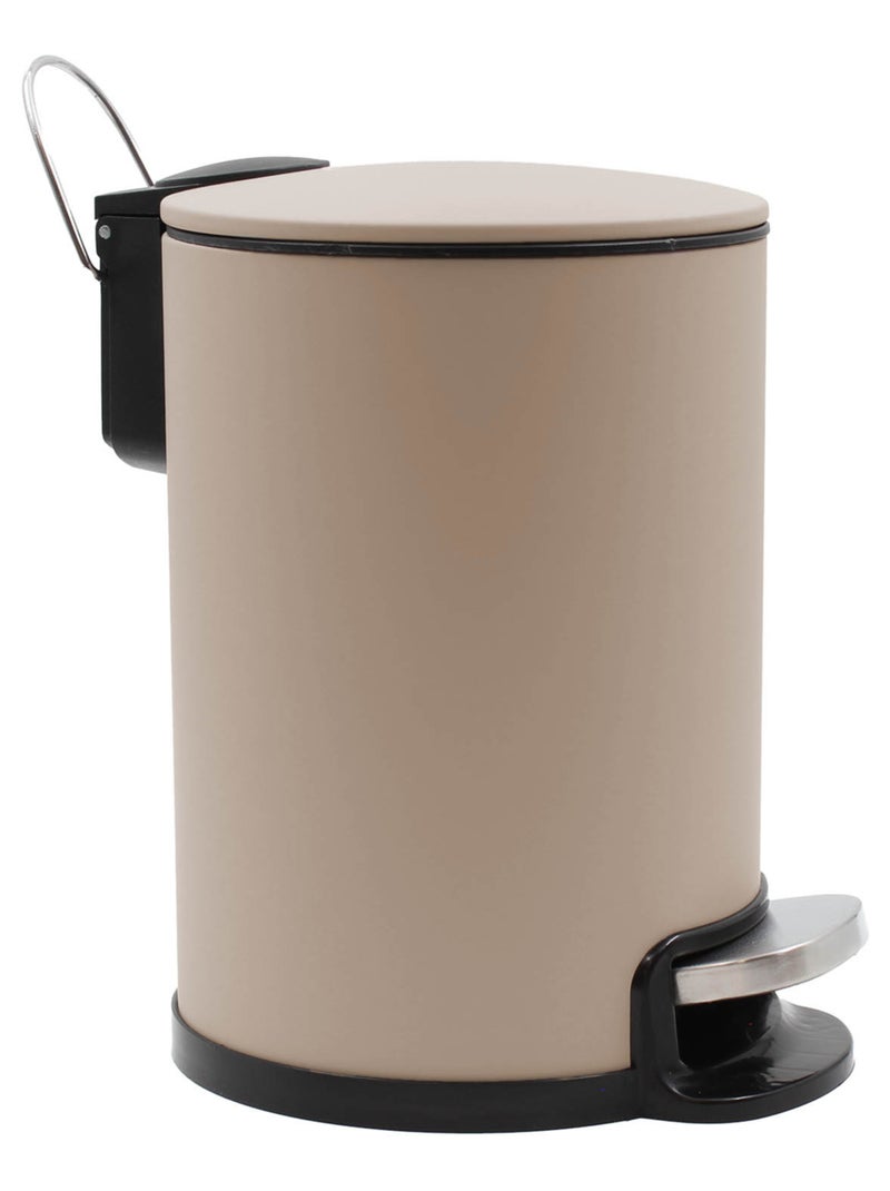 Poubelle de salle de bain métal mat Taupe - Kiabi