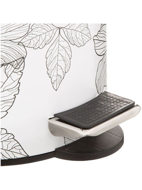 Poubelle en bambou et métal à motifs fleurs BLACKFLORA - Kiabi