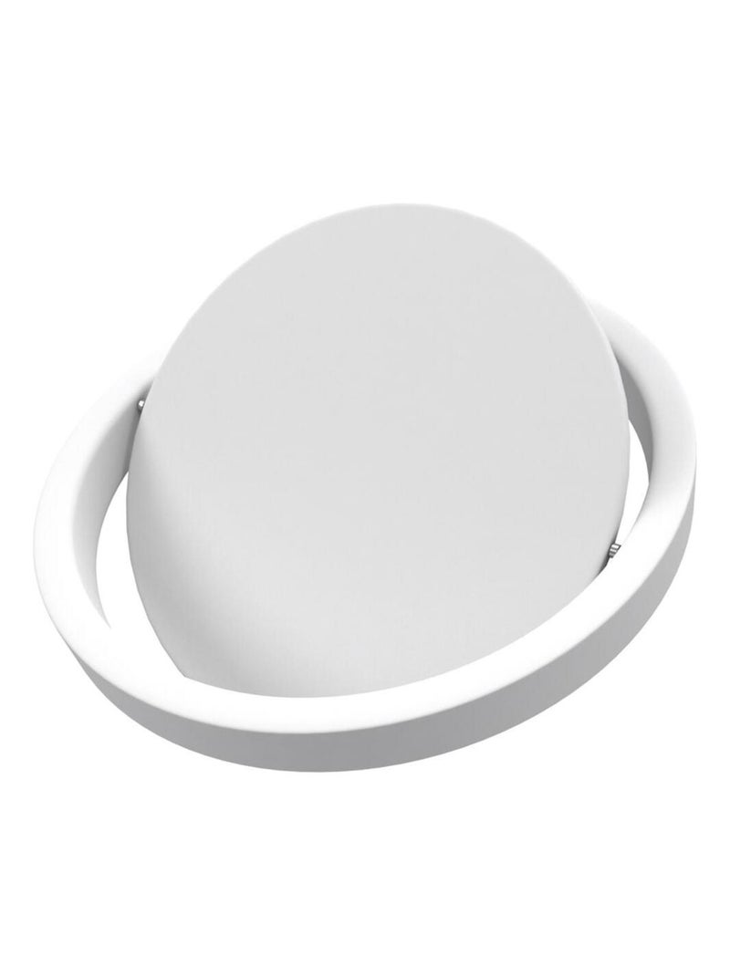 Poubelle imprimée géométrie avec couvercle oscillant Blanc - Kiabi