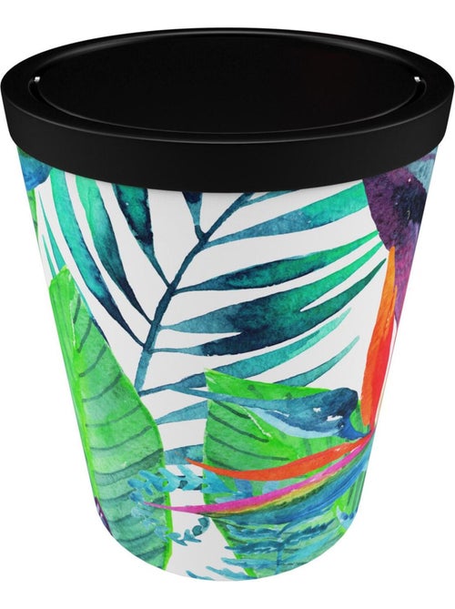 Poubelle jungle avec couvercle pivotant - Kiabi