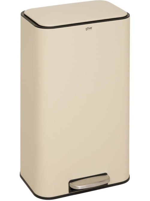 Poubelle rectangulaire à pédale en acier DELTA - Kiabi