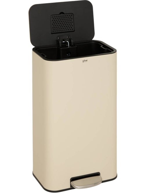 Poubelle rectangulaire à pédale en acier DELTA - Kiabi