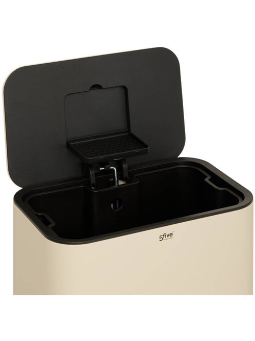 Poubelle rectangulaire à pédale en acier DELTA - Kiabi