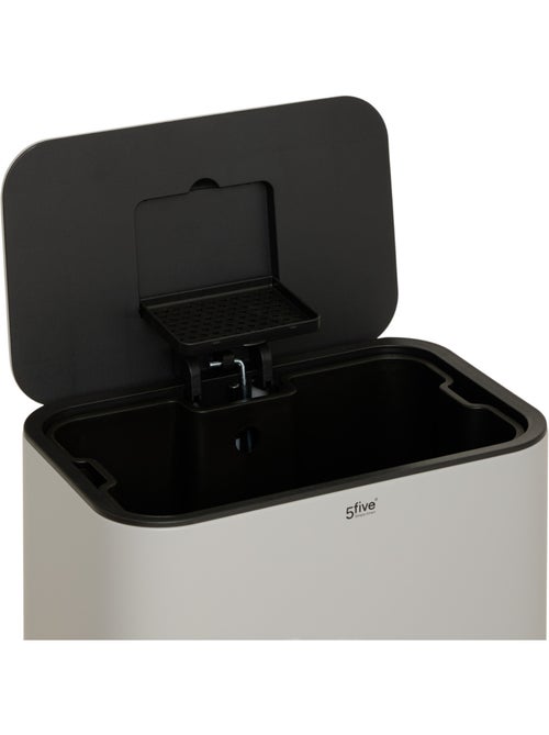 Poubelle rectangulaire à pédale en acier DELTA - Kiabi