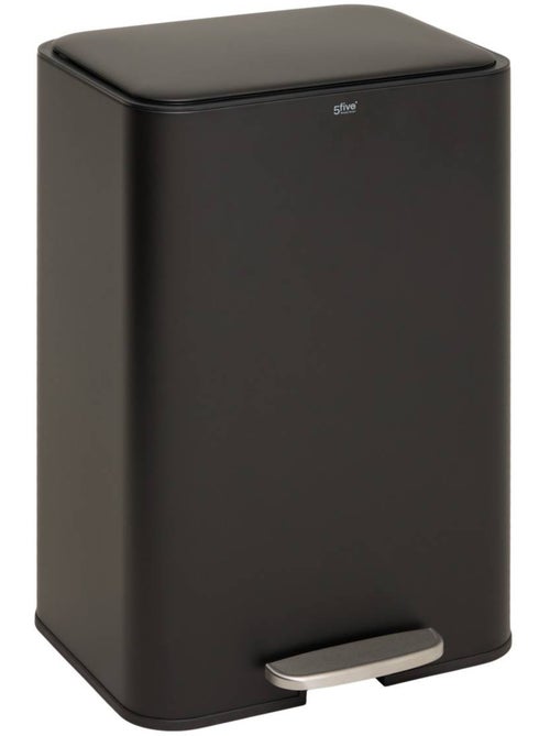 Poubelle rectangulaire à pédale en acier delta - Kiabi