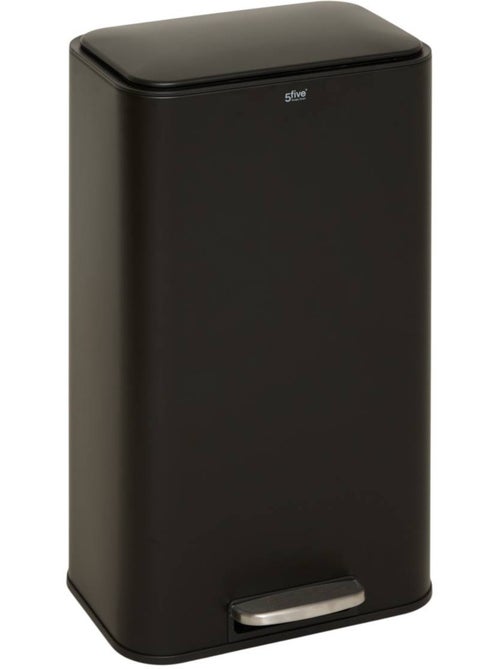 Poubelle rectangulaire à pédale en acier DELTA - Kiabi