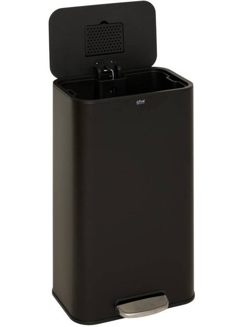 Poubelle rectangulaire à pédale en acier DELTA - Kiabi