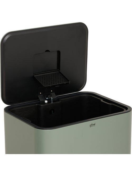Poubelle rectangulaire à pédale en acier DELTA - Kiabi