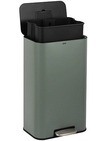 Poubelle rectangulaire à pédale en acier DELTA