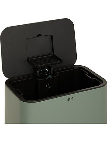 Poubelle rectangulaire à pédale en acier DELTA