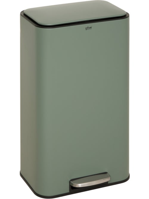 Poubelle rectangulaire à pédale en acier DELTA - Kiabi