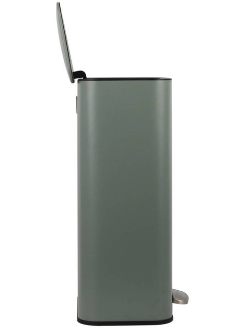 Poubelle rectangulaire à pédale en acier DELTA - Kiabi