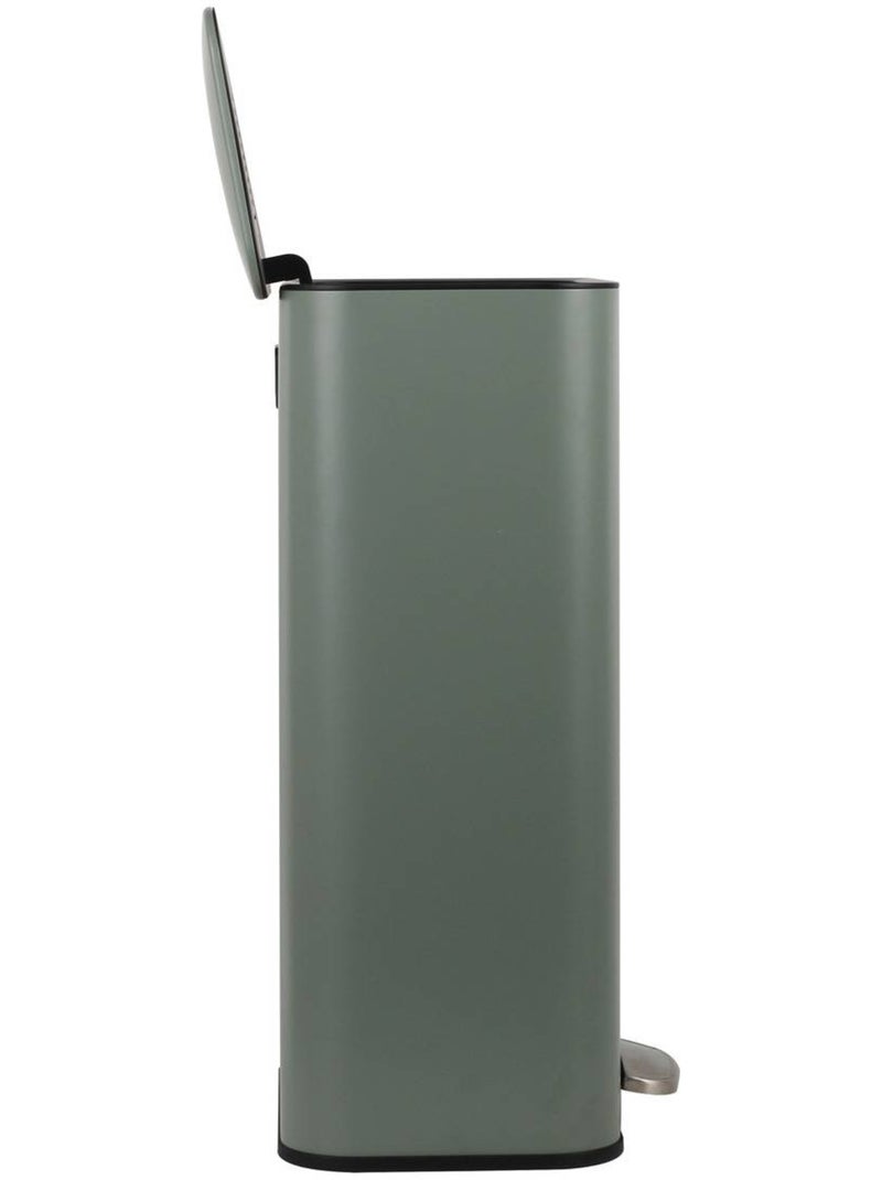 Poubelle rectangulaire à pédale en acier DELTA Vert - Kiabi