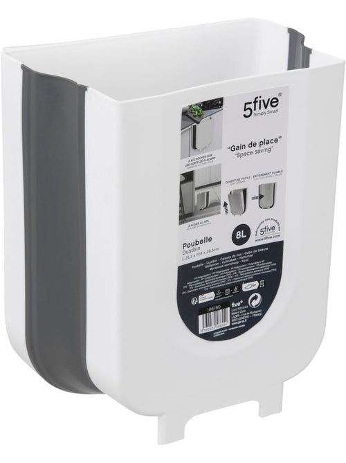 Poubelle rétractable à fixer sur porte 8L RETRACTABLE - Kiabi
