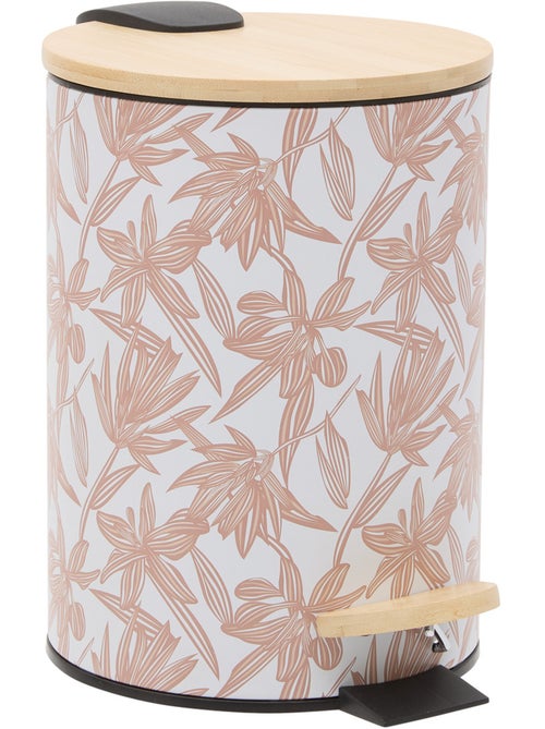 Poubelle ronde 2.7L en bambou BLOOM - Kiabi