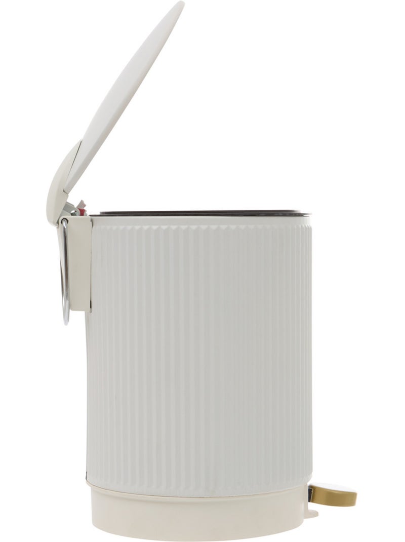 Poubelle ronde SOLIS Blanc - Kiabi