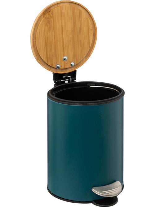 Poubelle salle de bain 3L avec couvercle bambou MODERN COLOR - Kiabi Poubelle salle de bain 3L avec couvercle bambou MODERN COLOR - Kiabi