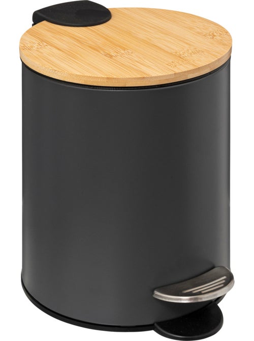 Poubelle salle de bain 3L avec couvercle bambou MODERN COLOR - Kiabi Poubelle salle de bain 3L avec couvercle bambou MODERN COLOR - Kiabi