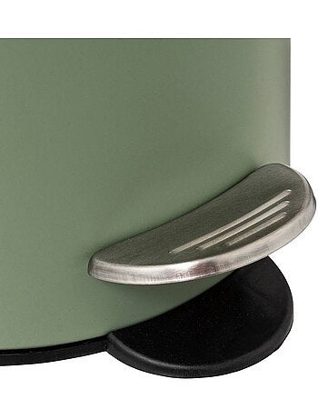 Poubelle salle de bain 3L avec couvercle bambou MODERN COLOR