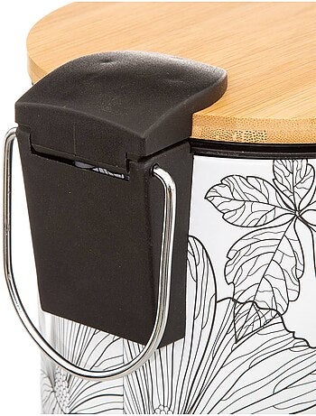 Poubelle ronde 2.7l en bambou bloom