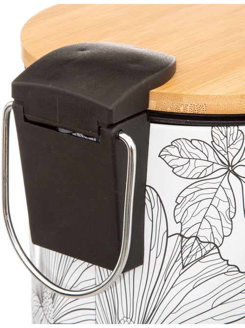 Poubelle salle de bain 3L design floral BLACKFLORA - Kiabi