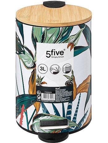 Poubelle ronde 2.7l en bambou bloom