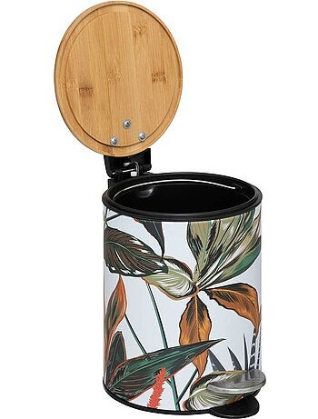 Poubelle ronde 2.7l en bambou bloom