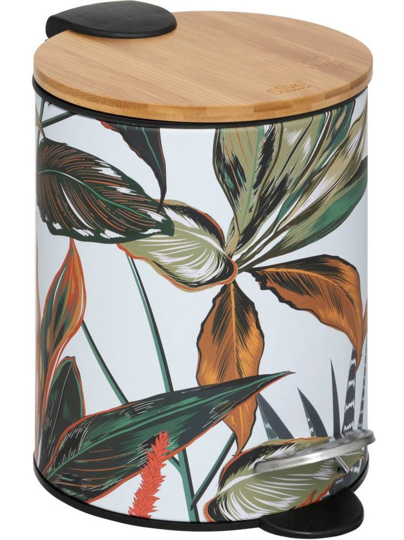 Poubelle salle de bain 3L design floral BLACKFLORA Multicolore - Kiabi
