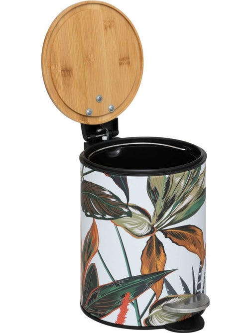 Poubelle salle de bain 3L design floral BLACKFLORA - Kiabi Poubelle salle de bain 3L design floral BLACKFLORA - Kiabi