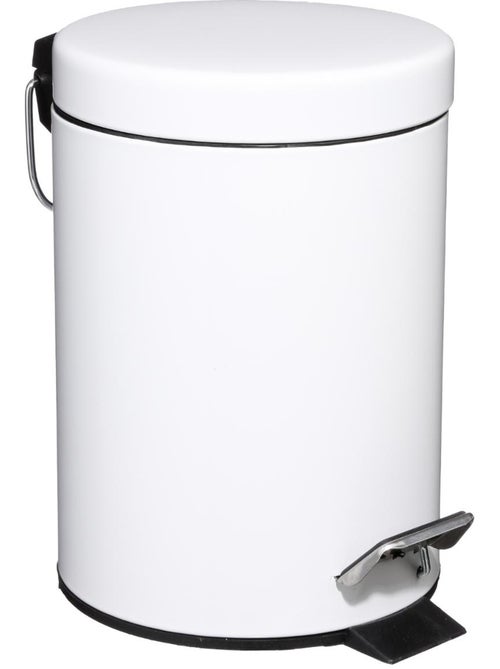 Poubelle salle de bain 3L en acier avec pédale et seau amovible ESSENTIEL - Kiabi Poubelle salle de bain 3L en acier avec pédale et seau amovible ESSENTIEL - Kiabi