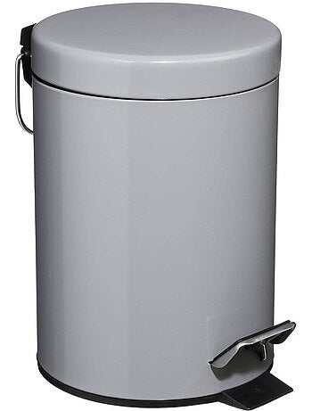 Poubelle salle de bain 3L en acier avec pédale et seau amovible ESSENTIEL