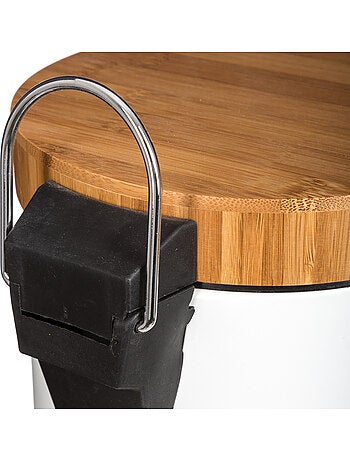 Poubelle salle de bain 3L en métal avec pédale NATURÉO