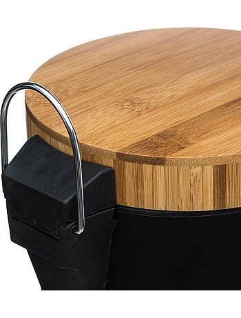 Poubelle salle de bain 3L en métal avec pédale NATURÉO