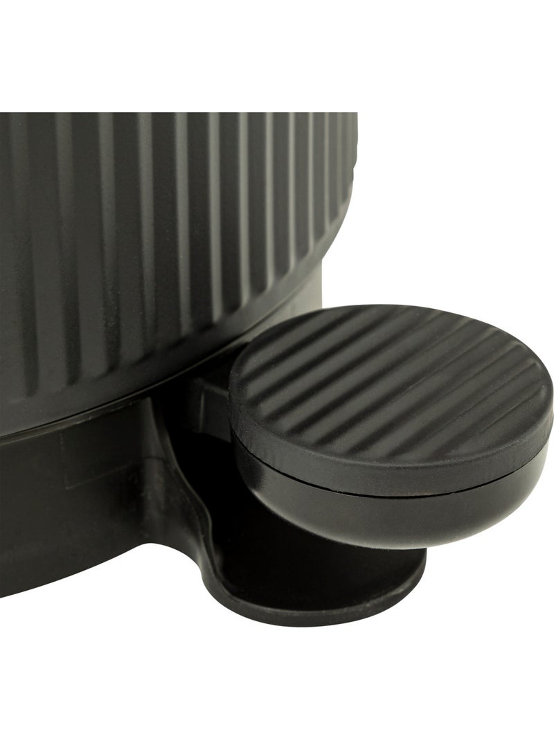 Poubelle salle de bain 5L design cannelé ONYX Noir - Kiabi