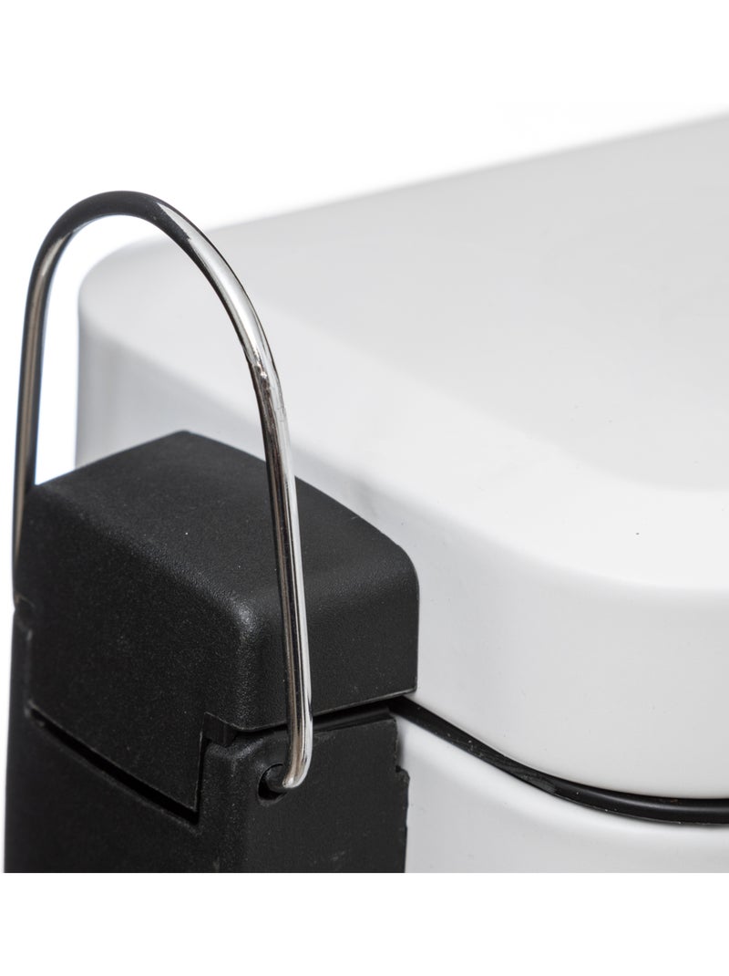 Poubelle salle de bain 5L en inox Blanc - Kiabi