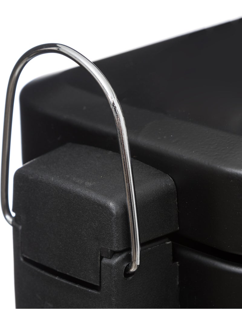 Poubelle salle de bain 5L en inox Noir - Kiabi