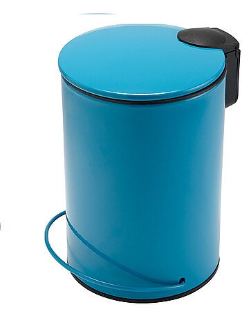 Poubelle salle de bain à pédale 3 L métal PROJECT – Bleu canard Guy Levasseur