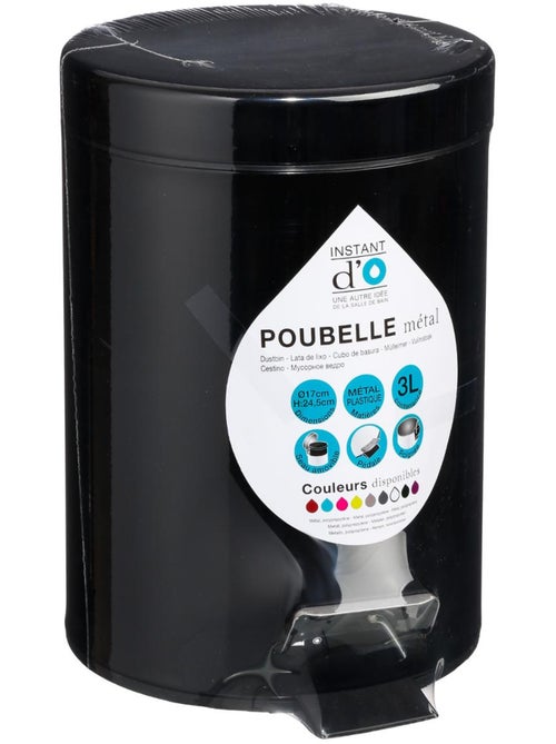 Poubelle salle de bain à pédale 3L COLORAMA - Kiabi Poubelle salle de bain à pédale 3L COLORAMA - Kiabi