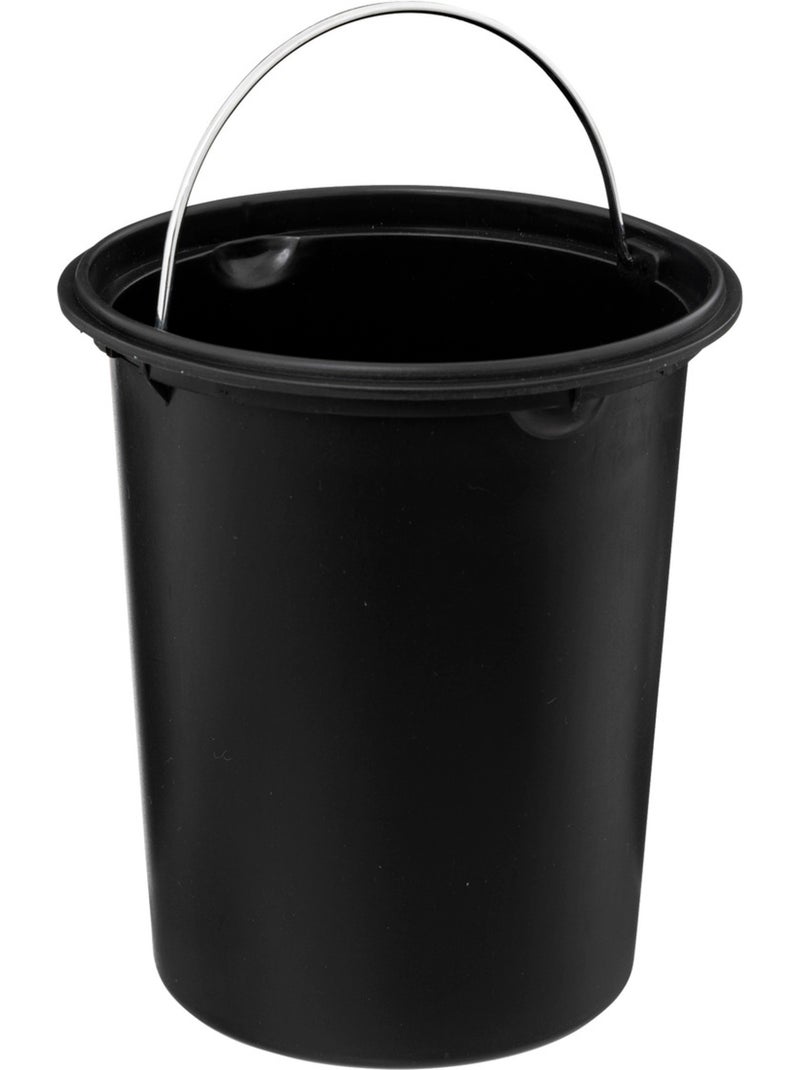 Poubelle salle de bain à pédale 3L COLORAMA Noir - Kiabi
