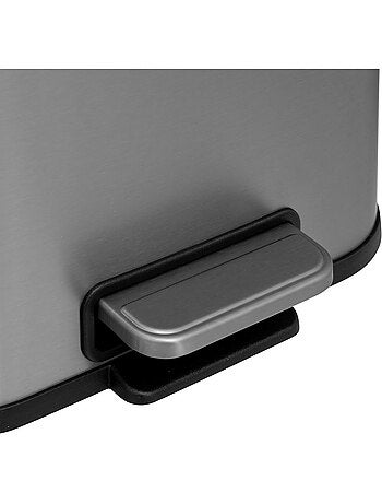 Poubelle salle de bain en inox mat 5L TITANE