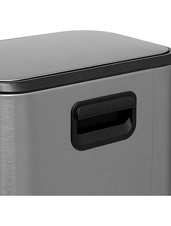 Poubelle salle de bain en inox mat 5L TITANE