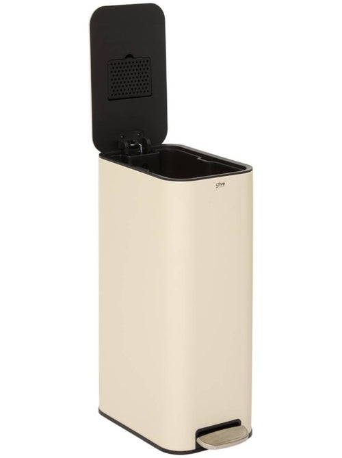 Poubelle slim rectangulaire à pédale en acier DELTA - Kiabi